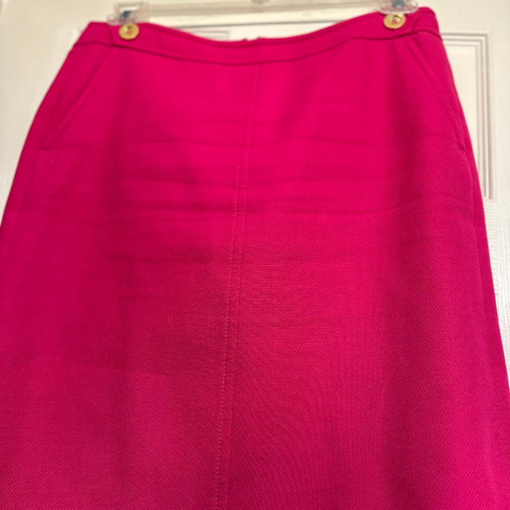 Talbots pencil skirt with gold buttons